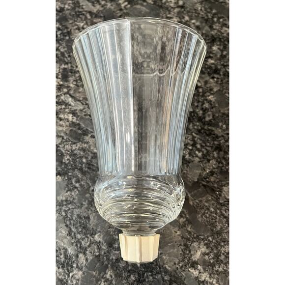 2 Vintage Homco Renaissance Clear Glass Votive Cups Candle Holders 5.25” Ribbed - Picture 3 of 4